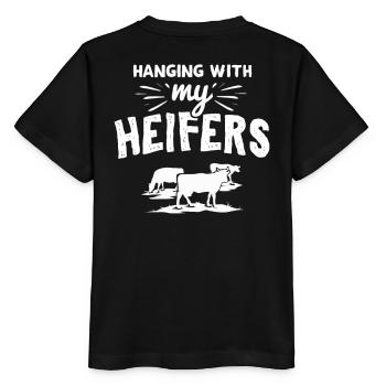 Cadeau de vaches fermières - T-shirt bio MINI CREATOR Stanley/Stella Enfant - noir - Dos - Mikhail (115cm)