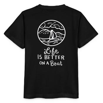 Sailing Sailing Boat - Stanley/Stella MINI CREATOR Kids’ T-Shirt - black - Back - Mikhail (115cm)