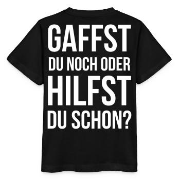 Gaffst du noch oder hilfst du schon? - Stanley/Stella Kinder T-Shirt MINI CREATOR  - Schwarz - Hinten - Mikhail (115cm)