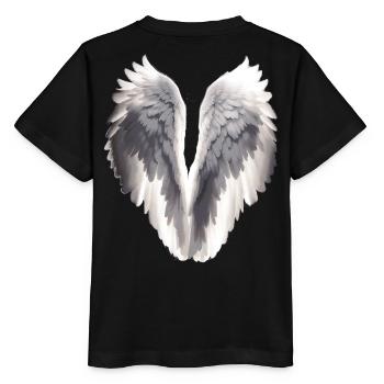 Engelsflügel - Stanley/Stella Kinder T-Shirt MINI CREATOR  - Schwarz - Hinten - Mikhail (115cm)