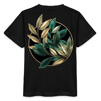 Elegante Pflanzen - Stanley/Stella Kinder T-Shirt MINI CREATOR  - Schwarz - Hinten - Mikhail (115cm)