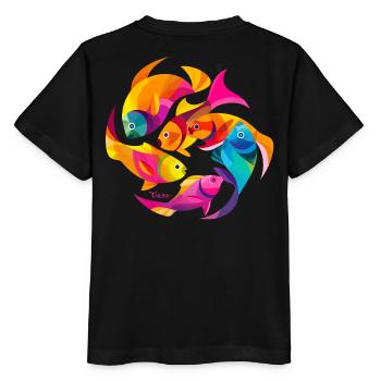 Tropische Farben - Stanley/Stella Kinder T-Shirt MINI CREATOR  - Schwarz - Hinten - Mikhail (115cm)