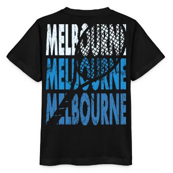 Tennis Shirt Melbourne Turnier Australien Design - Stanley/Stella Kinder T-Shirt MINI CREATOR  - Schwarz - Hinten - Mikhail (115cm)