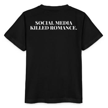 SOCIAL MEDIA KILLED ROMANCE - Stanley/Stella MINI CREATOR Kids’ T-Shirt - black - Back - Mikhail (115cm)