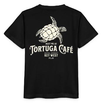 Tortuga Coffee Key West Style Illustration - Stanley/Stella MINI CREATOR Kids’ T-Shirt - black - Back - Mikhail (115cm)