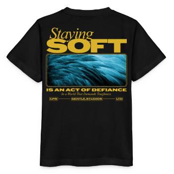 Staying Soft – Power in Gentleness - Stanley/Stella MINI CREATOR Kids’ T-Shirt - black - Back - Mikhail (115cm)