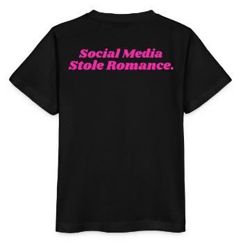 SOCIAL MEDIA STOLE ROMANCE DAMEN - Stanley/Stella Kinder T-Shirt MINI CREATOR  - Schwarz - Hinten - Mikhail (115cm)