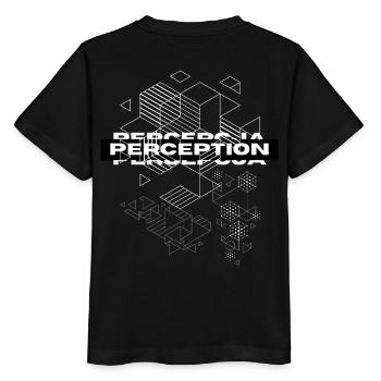 Mystik der Wahrnehmungsgeometrie - Stanley/Stella Kinder T-Shirt MINI CREATOR  - Schwarz - Hinten - Mikhail (115cm)
