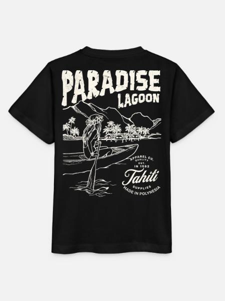 Paradieslagune Illustration - Stanley/Stella Kinder T-Shirt MINI CREATOR - Schwarz