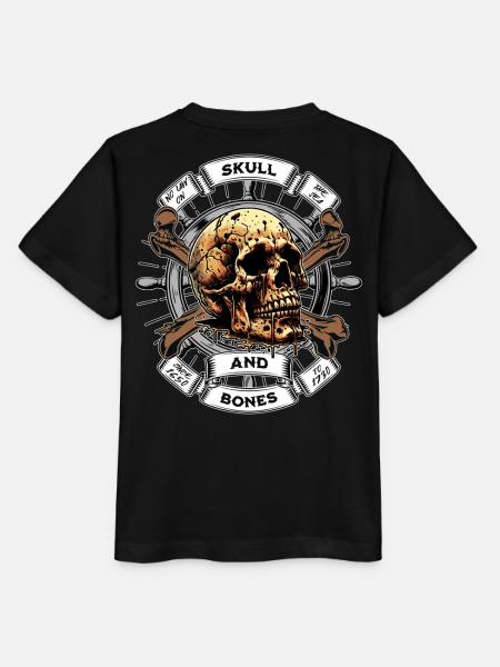 Crâne et os Pirate - T-shirt bio MINI CREATOR Stanley/Stella Enfant - noir