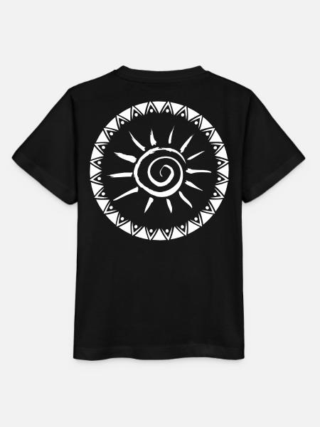 Geometrisches Sunburst Mandala Design - Stanley/Stella Kinder T-Shirt MINI CREATOR  - Schwarz