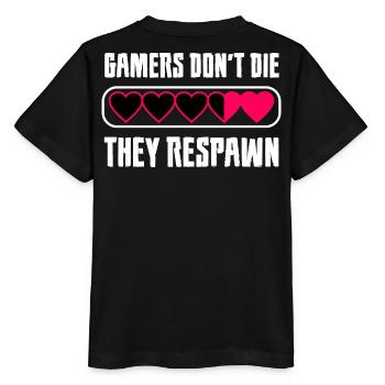 Gamer Heart Message - Stanley/Stella MINI CREATOR Kids’ T-Shirt - black - Back - Mikhail (115cm)