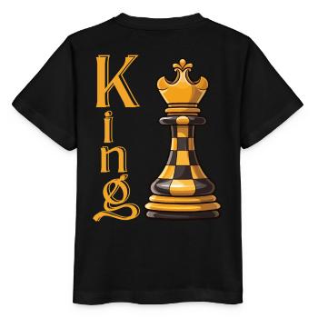 Roi des échecs Élégance - T-shirt bio MINI CREATOR Stanley/Stella Enfant - noir - Dos - Mikhail (115cm)