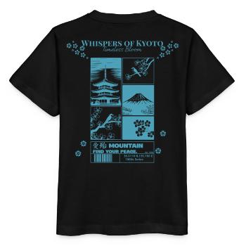 Kyoto Blütenzeit Zeitlose Blüte - Stanley/Stella Kinder T-Shirt MINI CREATOR  - Schwarz - Hinten - Mikhail (115cm)