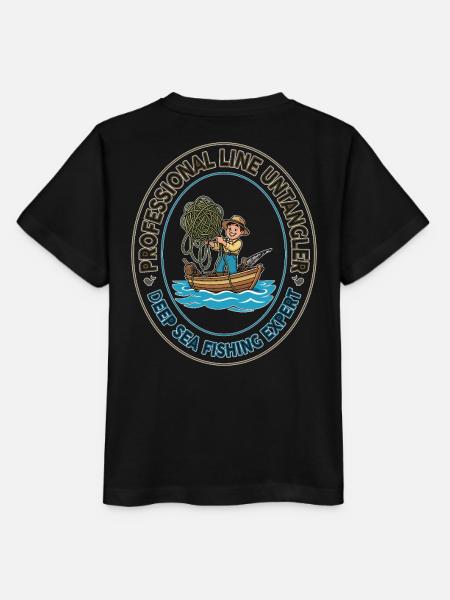Tiefseelinien-Entangler-Fleck - Stanley/Stella Kinder T-Shirt MINI CREATOR  - Schwarz