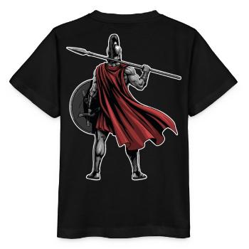 Spartan Back Spear Shield Mascot Fitness - Stanley/Stella MINI CREATOR Kids’ T-Shirt - black - Back - Mikhail (115cm)