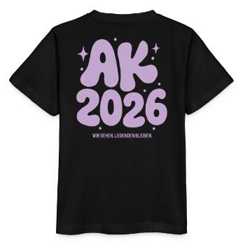 Abschlussklasse 2026 -  Legenden Bleiben - Stanley/Stella Kinder T-Shirt MINI CREATOR  - Schwarz - Hinten - Mikhail (115cm)
