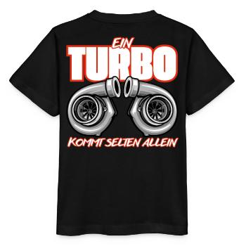 Turbo kommt selten allein - Stanley/Stella Kinder T-Shirt MINI CREATOR  - Schwarz - Hinten - Mikhail (115cm)