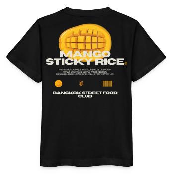 Mango Sticky Rice Bangkok Club - Stanley/Stella MINI CREATOR Kids’ T-Shirt - black - Back - Mikhail (115cm)