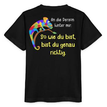 An die Person hinter mir - Stanley/Stella Kinder T-Shirt MINI CREATOR  - Schwarz - Hinten - Mikhail (115cm)