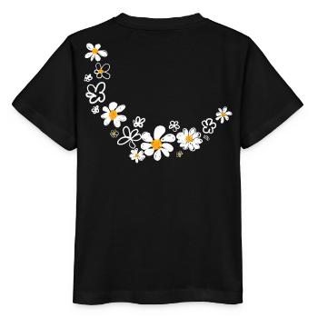 Floral garland - Stanley/Stella MINI CREATOR Kids’ T-Shirt - black - Back - Mikhail (115cm)