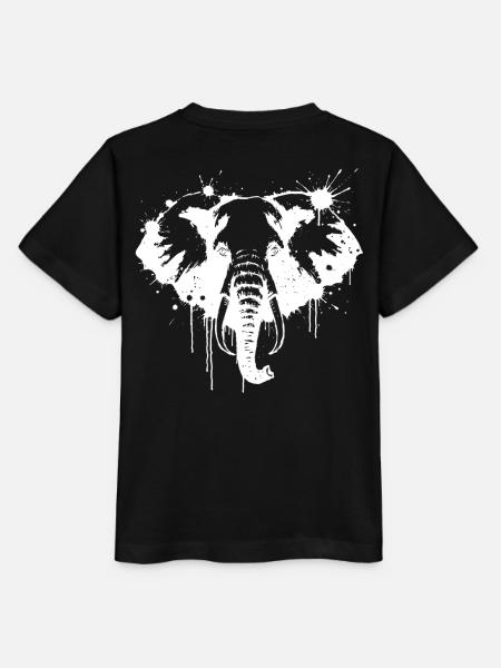 White Elephant Splash - Stanley/Stella Kinder T-Shirt MINI CREATOR - Schwarz