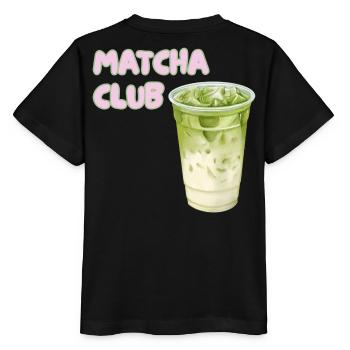 Matcha Club Latte Grafik - Stanley/Stella Kinder T-Shirt MINI CREATOR  - Schwarz - Hinten - Mikhail (115cm)