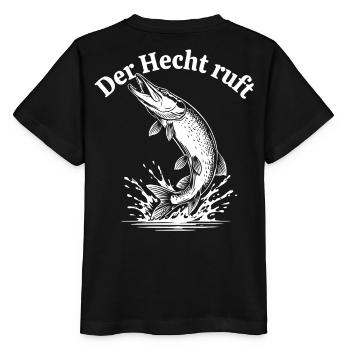 Der Hecht ruft – Spritzige Pike Illustration - Stanley/Stella Kinder T-Shirt MINI CREATOR  - Schwarz - Hinten - Mikhail (115cm)