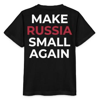 Make russia Small Again - Stanley/Stella MINI CREATOR Kids’ T-Shirt - black - Back - Mikhail (115cm)