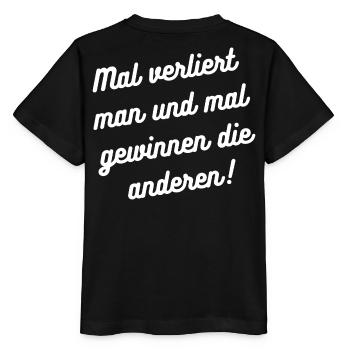 HN Mal verliert man, mal gewinnt die anderen - Stanley/Stella Kinder T-Shirt MINI CREATOR  - Schwarz - Hinten - Mikhail (115cm)
