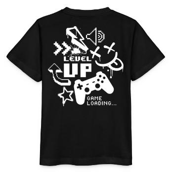 Level Up – Spiel wird geladen - Stanley/Stella Kinder T-Shirt MINI CREATOR  - Schwarz - Hinten - Mikhail (115cm)