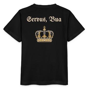 Servus bua - Bayerische Begrüssung - Stanley/Stella Kinder T-Shirt MINI CREATOR  - Schwarz - Hinten - Mikhail (115cm)
