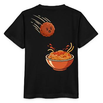 Fearless Meatball vs. Spaghetti - Stanley/Stella Kinder T-Shirt MINI CREATOR  - Schwarz - Hinten - Mikhail (115cm)