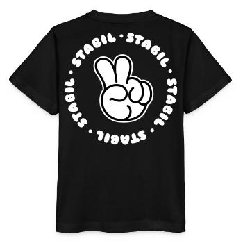 STABIL - PEACE - Stanley/Stella Kinder T-Shirt MINI CREATOR  - Schwarz - Hinten - Mikhail (115cm)