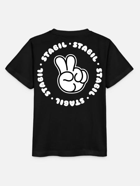 STABIL - PEACE - Stanley/Stella Kinder T-Shirt MINI CREATOR - Schwarz