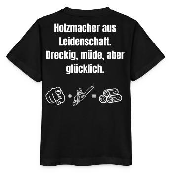 Holzmacher aus Leidenschaft. - Stanley/Stella Kinder T-Shirt MINI CREATOR  - Schwarz - Hinten - Mikhail (115cm)