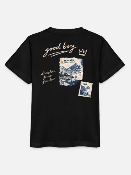 Good Boy Freiheit Reise-Stempel - Stanley/Stella Kinder T-Shirt MINI CREATOR - Schwarz