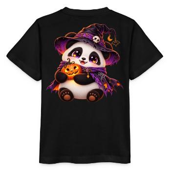 Pand'halloween süßer Panda - Stanley/Stella Kinder T-Shirt MINI CREATOR  - Schwarz - Hinten - Mikhail (115cm)