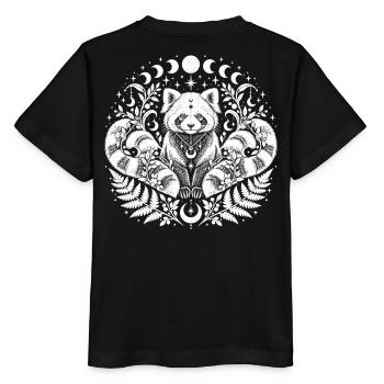 Himmlischer Roter Panda - Stanley/Stella Kinder T-Shirt MINI CREATOR  - Schwarz - Hinten - Mikhail (115cm)