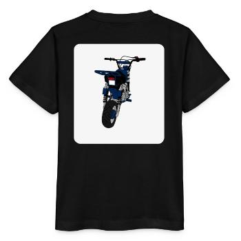 Das vertraute Hemd eines Mopedfahrers - Stanley/Stella Kinder T-Shirt MINI CREATOR  - Schwarz - Hinten - Mikhail (115cm)