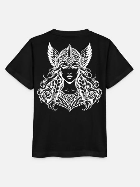Valkyrie-Kriegerin mit geflügeltem Helm - Stanley/Stella Kinder T-Shirt MINI CREATOR  - Schwarz