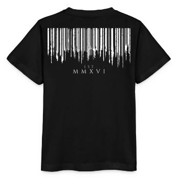 Barcode Tropfen White Est. MMXVI - Stanley/Stella Kinder T-Shirt MINI CREATOR  - Schwarz - Hinten - Mikhail (115cm)