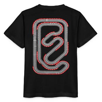 Spielteppich Rennstrecke Massage Rücken - Stanley/Stella Kinder T-Shirt MINI CREATOR  - Schwarz - Hinten - Mikhail (115cm)