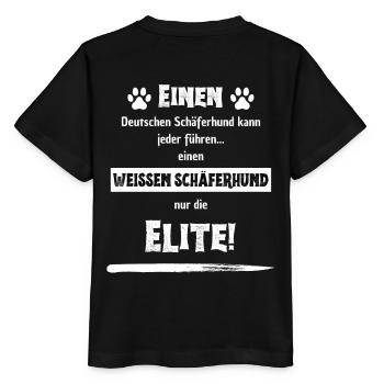 Einen deutschen Schäferhund kann jeder führen... - Stanley/Stella Kinder T-Shirt MINI CREATOR  - Schwarz - Hinten - Mikhail (115cm)