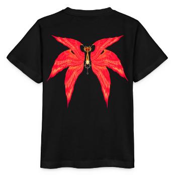 Kingdom Hearts - Leas Flammenbefreierflügel - Stanley/Stella Kinder T-Shirt MINI CREATOR  - Schwarz - Hinten - Mikhail (115cm)