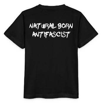 natural born anti-fascist activist #we stay longer - Stanley/Stella MINI CREATOR Kids’ T-Shirt - black - Back - Mikhail (115cm)