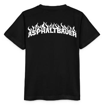 Asphaltbauer_weiss - Stanley/Stella Kinder T-Shirt MINI CREATOR  - Schwarz - Hinten - Mikhail (115cm)