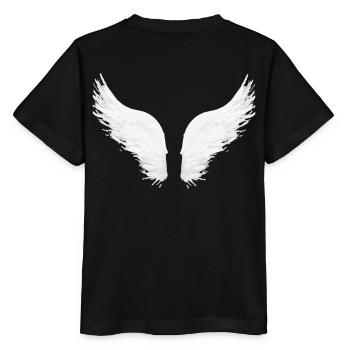 ailes,ailes d’ange,ailes,anges,anges gardiens - T-shirt bio MINI CREATOR Stanley/Stella Enfant - noir - Dos - Mikhail (115cm)