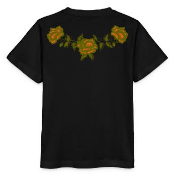Western Rose - dos vintage rétro country - T-shirt bio MINI CREATOR Stanley/Stella Enfant - noir - Dos - Mikhail (115cm)