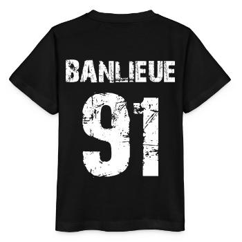 banlieue 91 - T-shirt bio MINI CREATOR Stanley/Stella Enfant - noir - Dos - Mikhail (115cm)